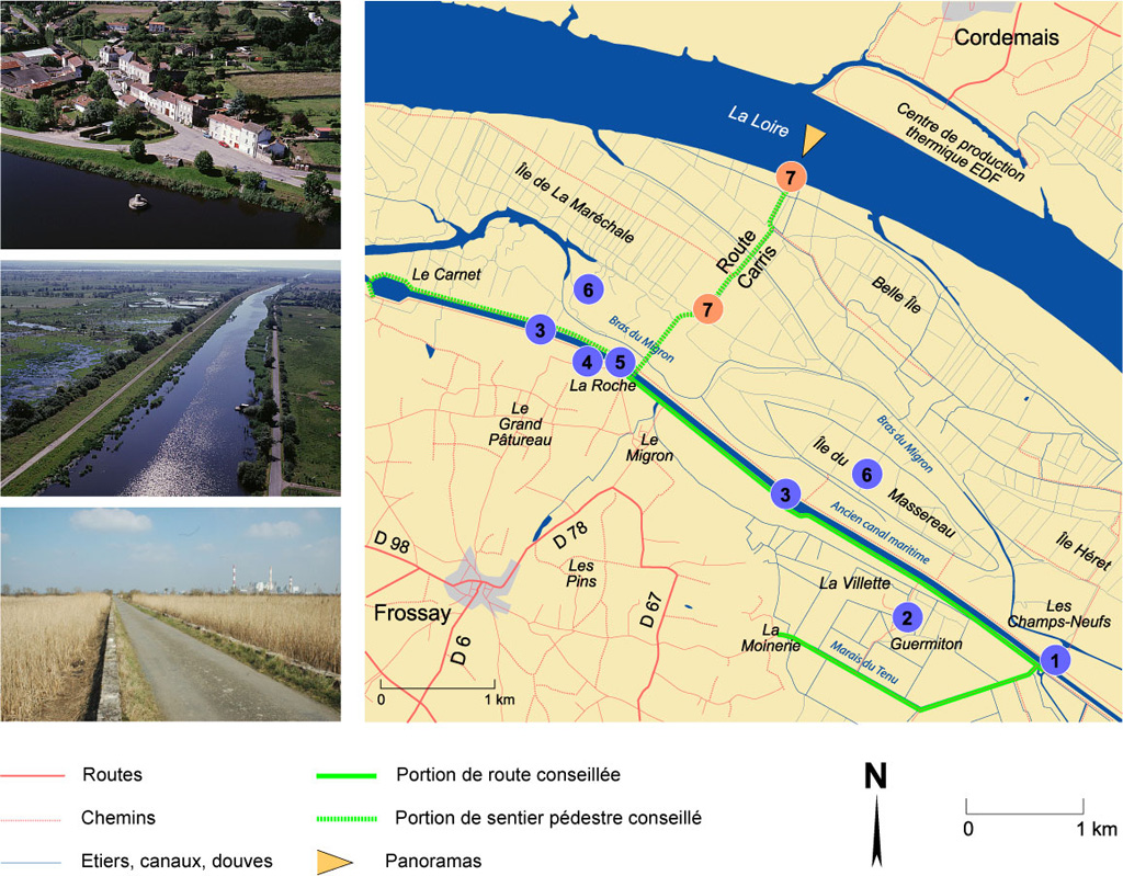 Parcours du canal maritime Estuaria